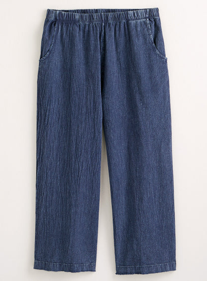 Cotton Gauze Capri Pants