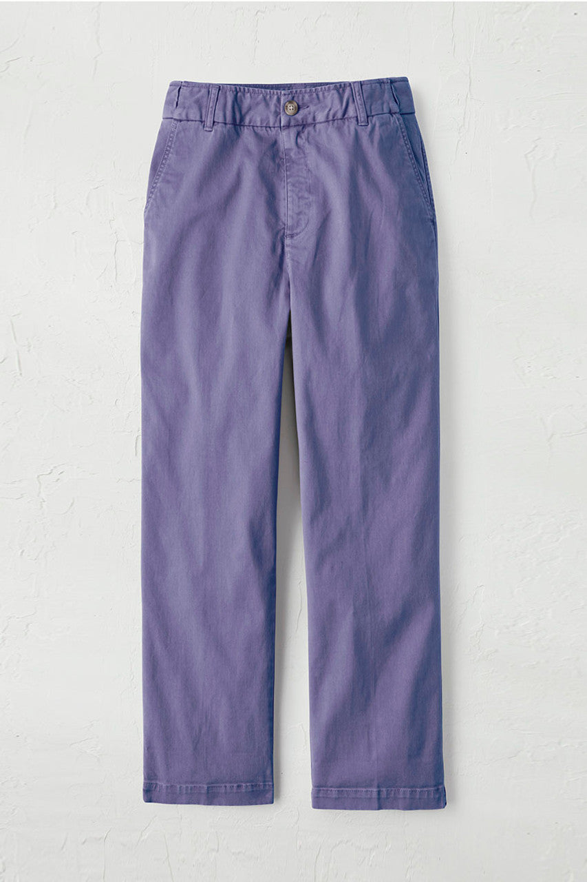 Hidden Stretch-Waist Chino Crops