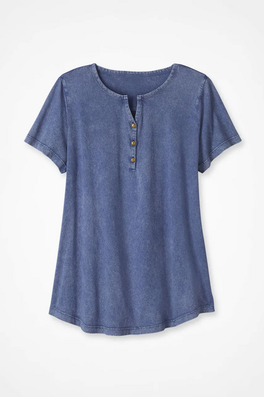 Vintage-Washed Henley