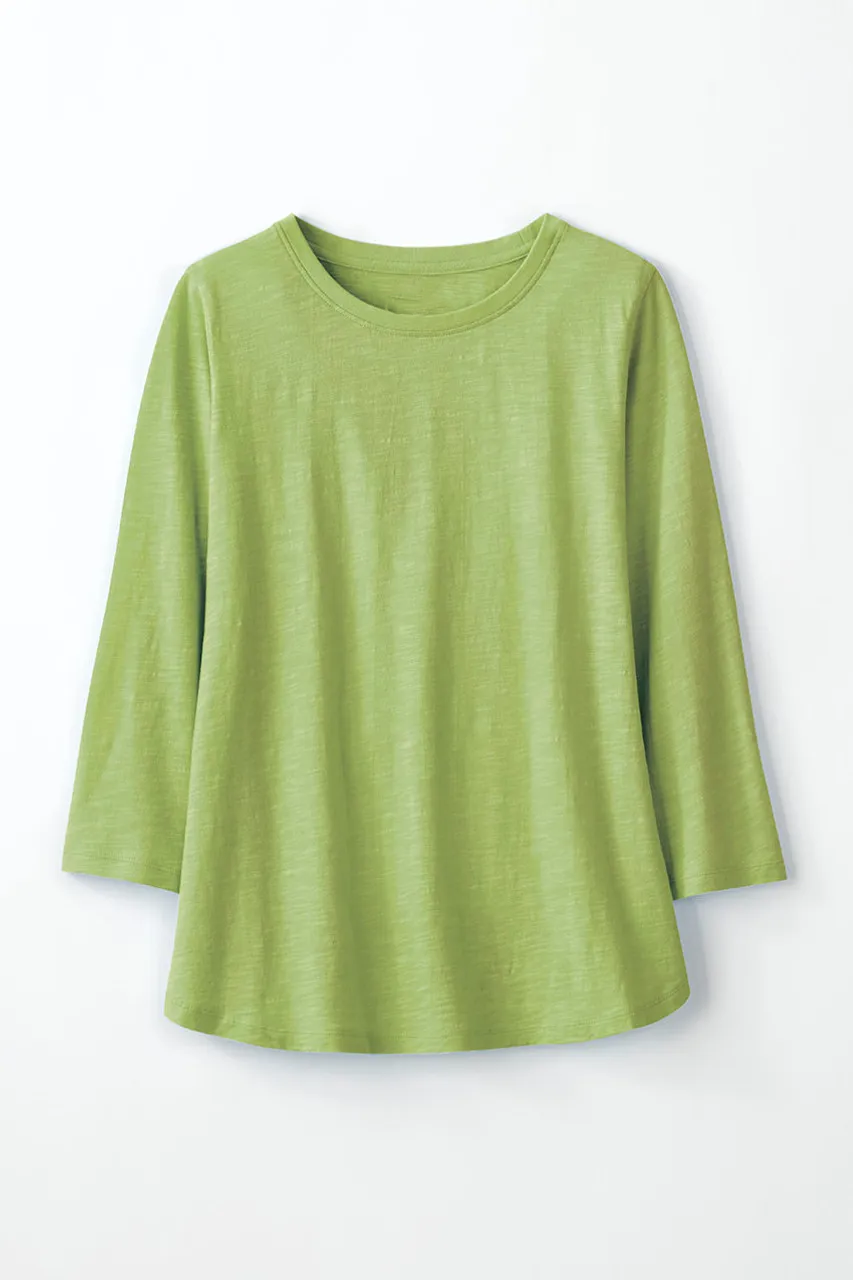 Just Right 3/4-Sleeve Slub-Knit Tee