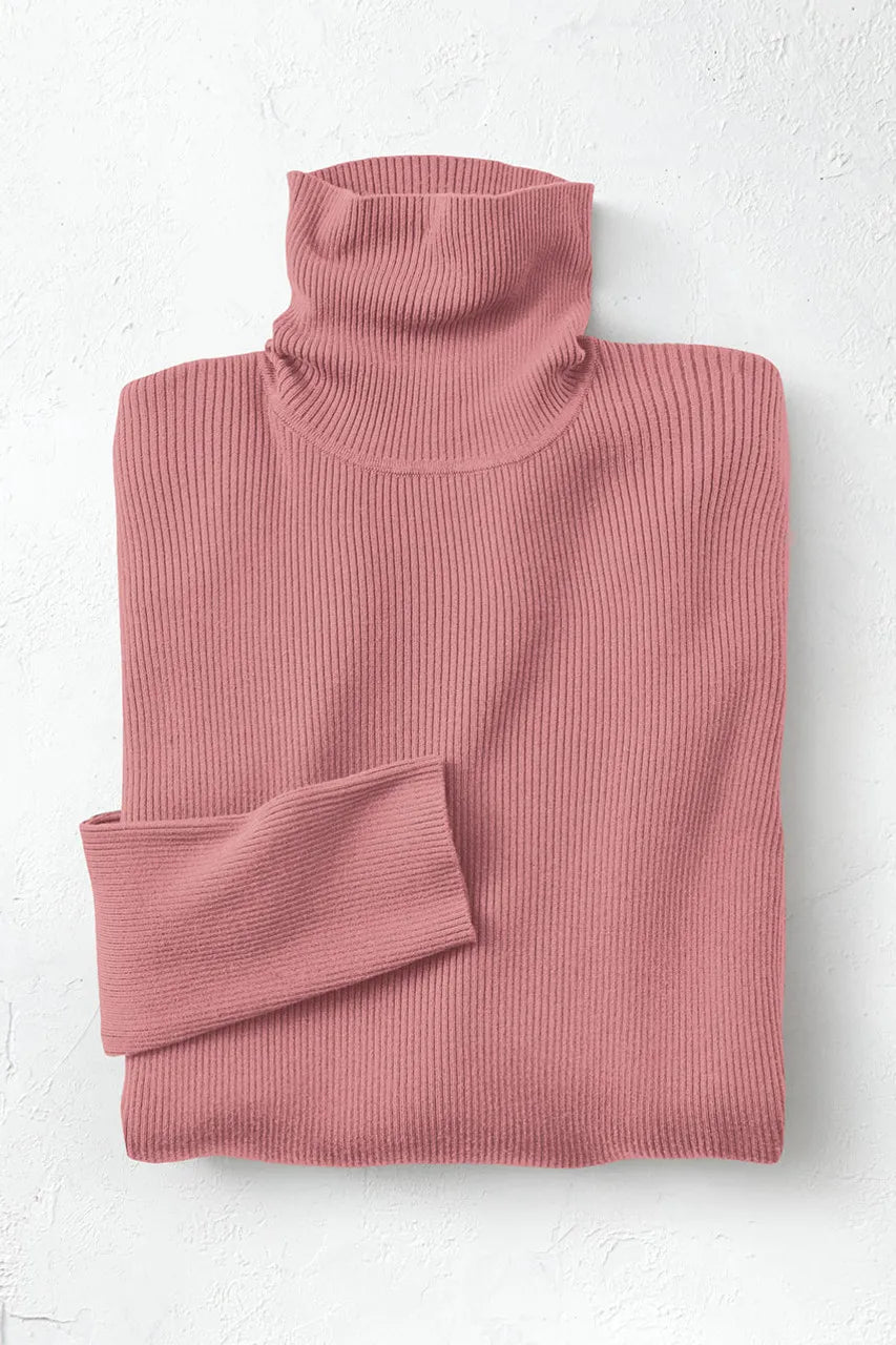 Ribbed Turtleneck Sweater