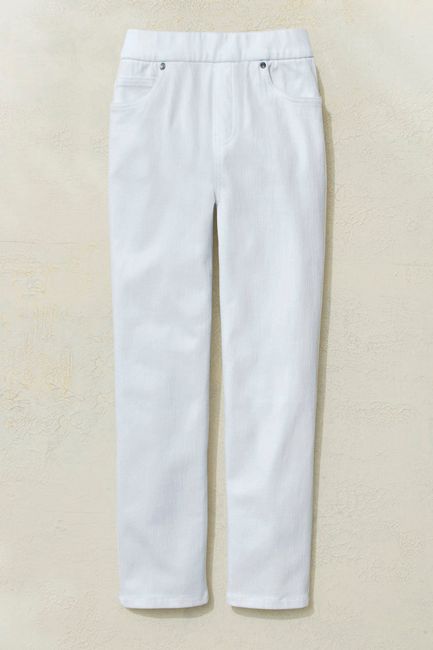 Knit Denim Cropped Leggings