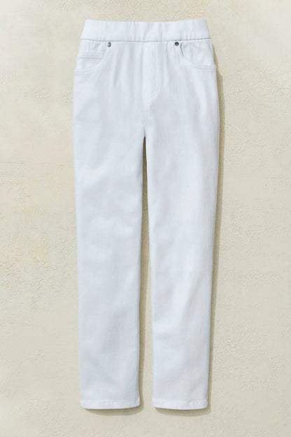 Knit Denim Cropped Leggings