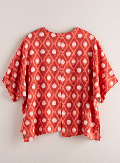Ikat Dot Cotton Top