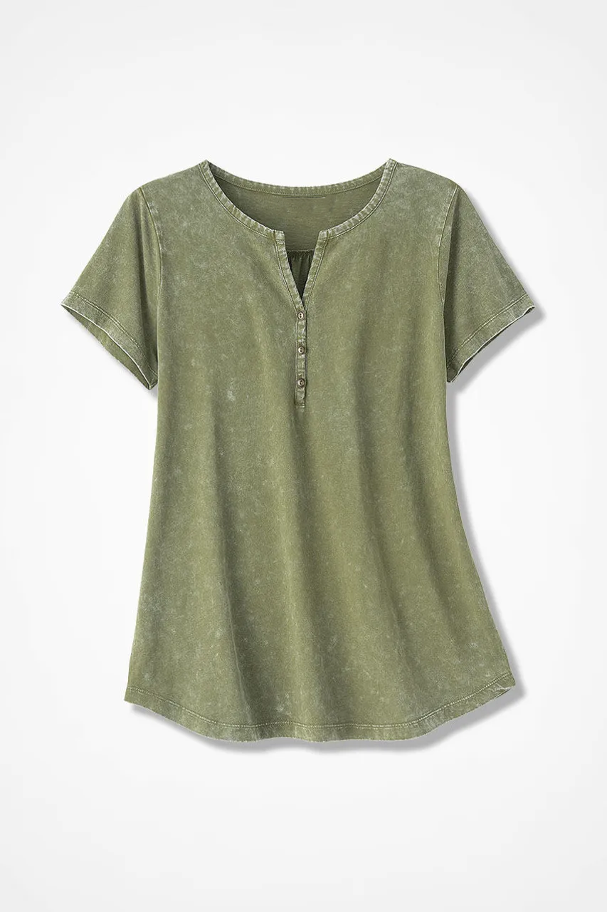 Vintage-Washed Henley