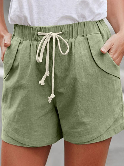 Solid Color Casual Shorts