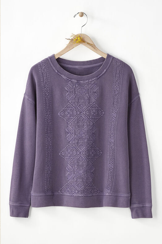 Casa Mia Geometric embroidery Sweatshirt 3 Colors