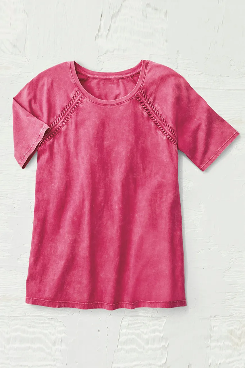 Vintage-Wash Raglan Tee