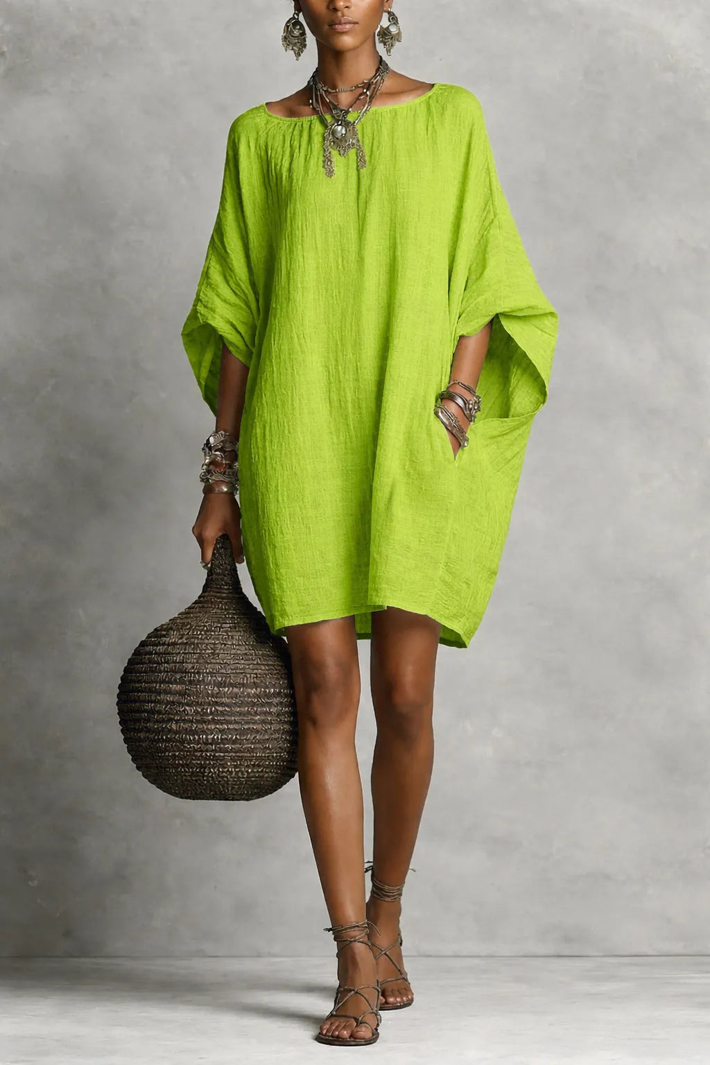 Hot Sale❤️ Casual cotton and linen dress