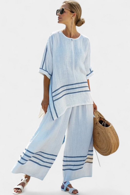 🌿New Linen🔥Chic Striped Set