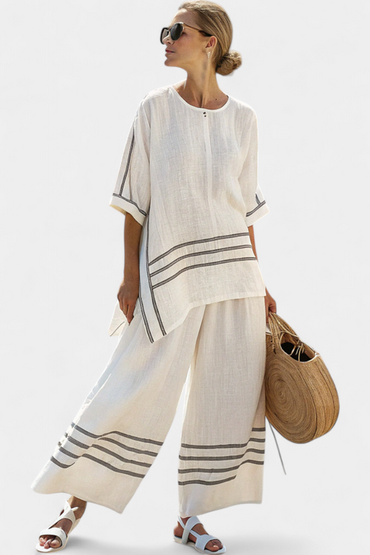 🌿New Linen🔥Chic Striped Set