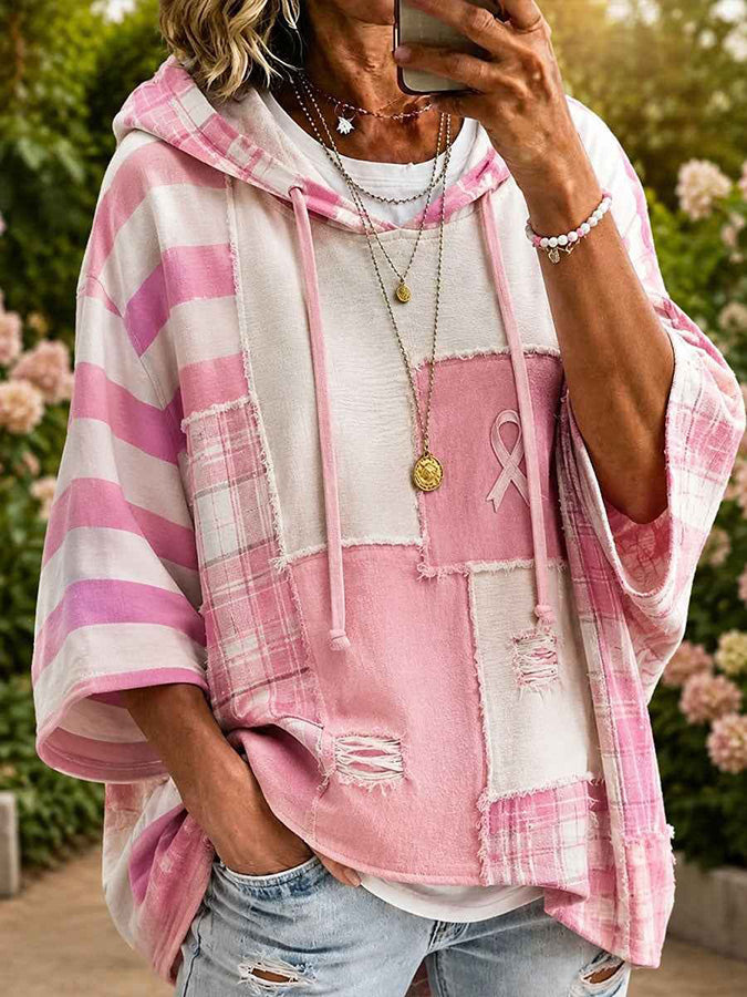 Women's Breast Cancer Print Hoodie