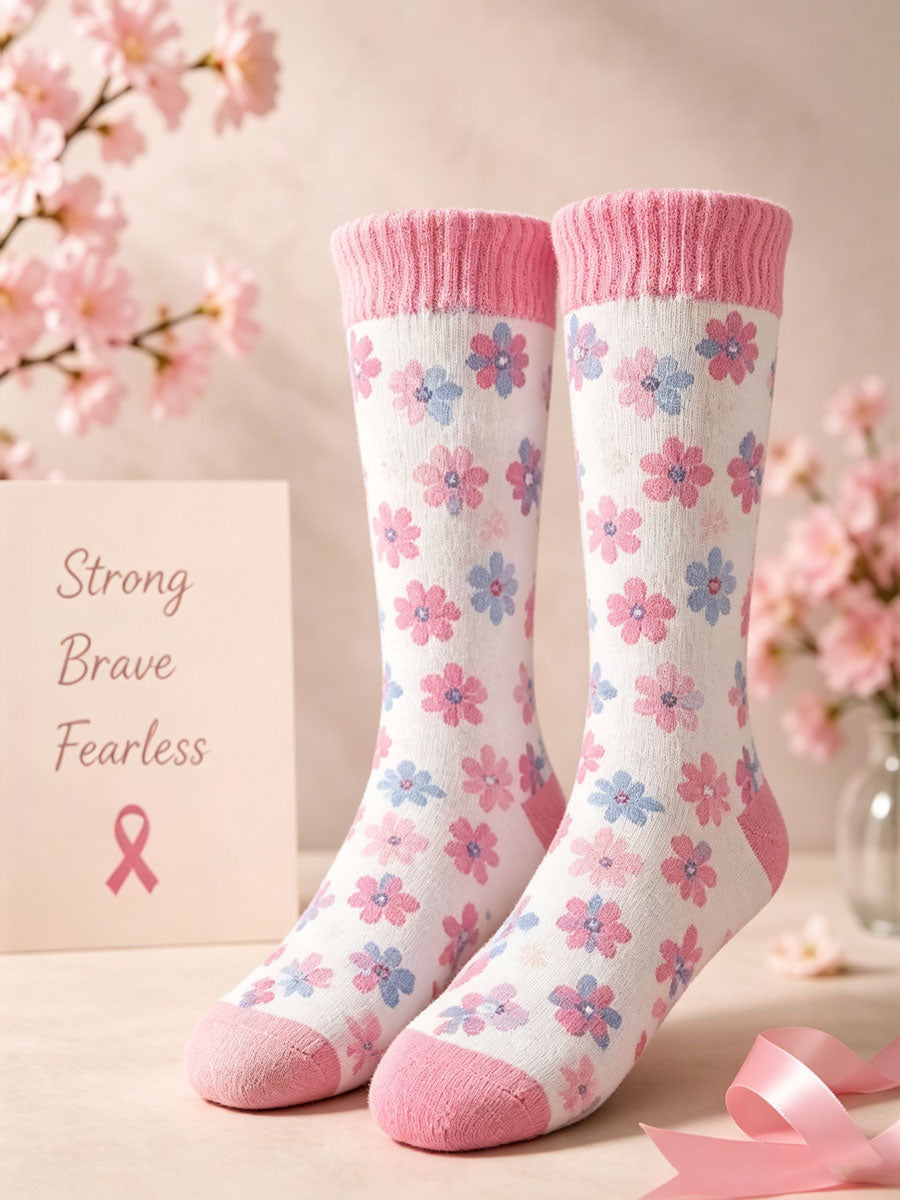 Unisex Breast Cancer Awareness Promotion Theme Socks