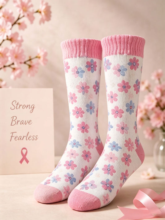 Unisex Breast Cancer Awareness Promotion Theme Socks