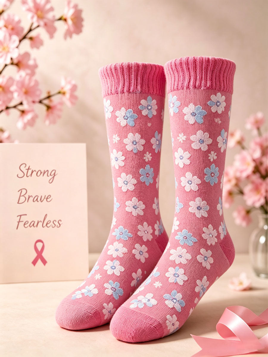 Unisex Breast Cancer Awareness Promotion Theme Socks
