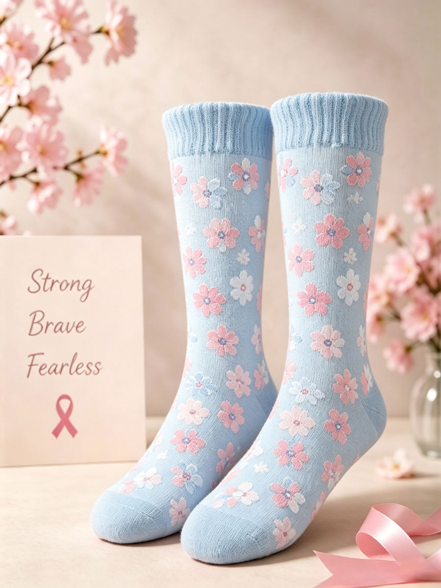 Unisex Breast Cancer Awareness Promotion Theme Socks