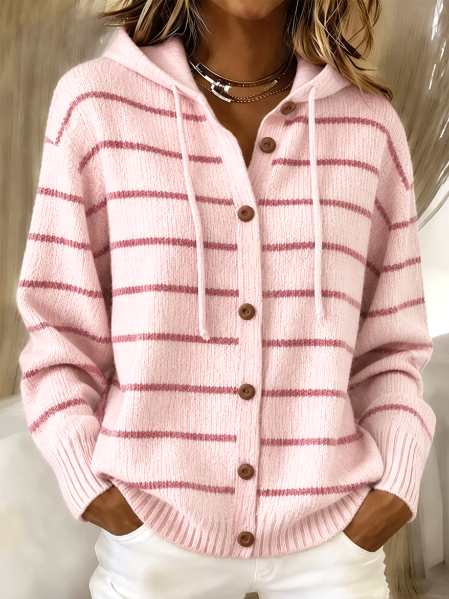 Women’s Casual Top with Pink Line‐Art Graphics