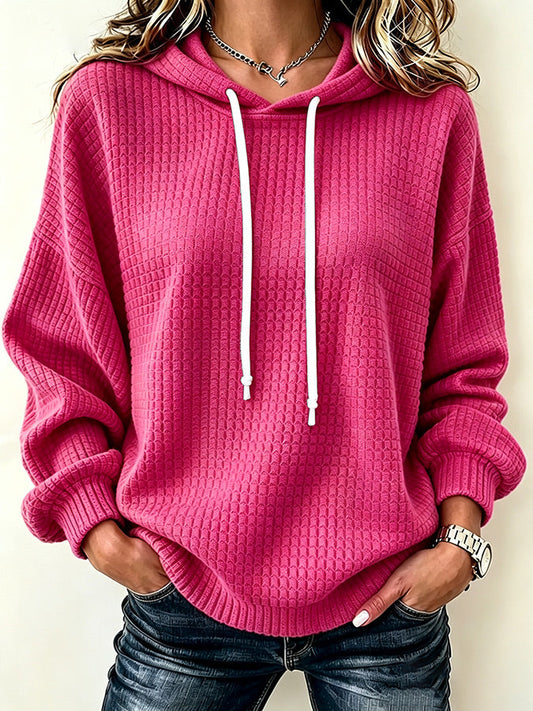 Women'S Casual Solid Color Style Hoodie