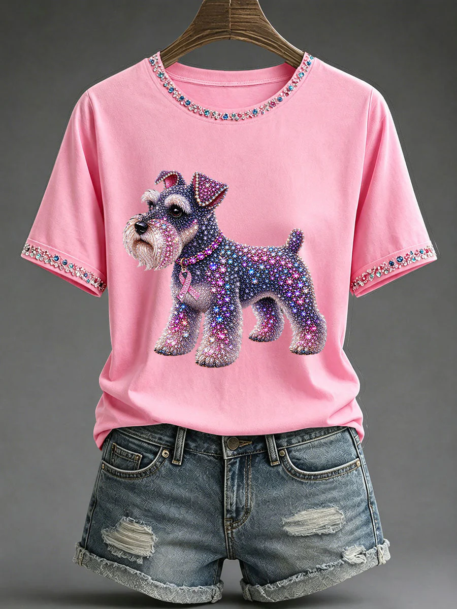 Women's Breast Cancer Awareness Printed Casual T-Shirt
