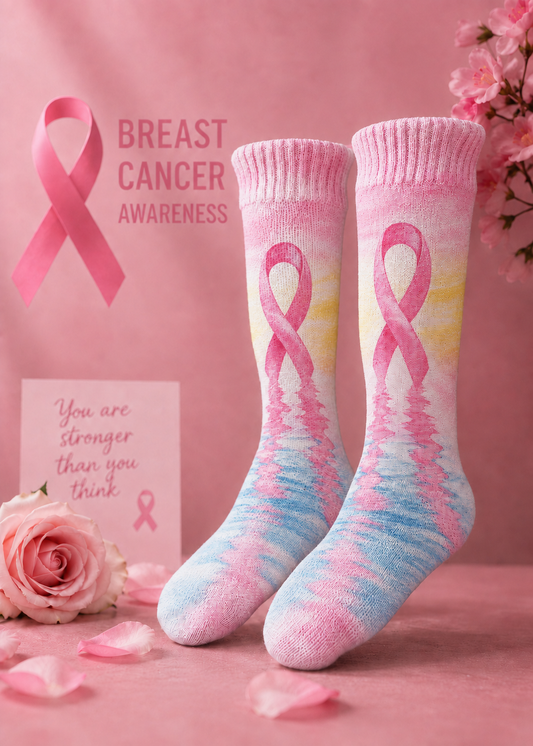 Unisex Breast Cancer Awareness Promotion Theme Socks