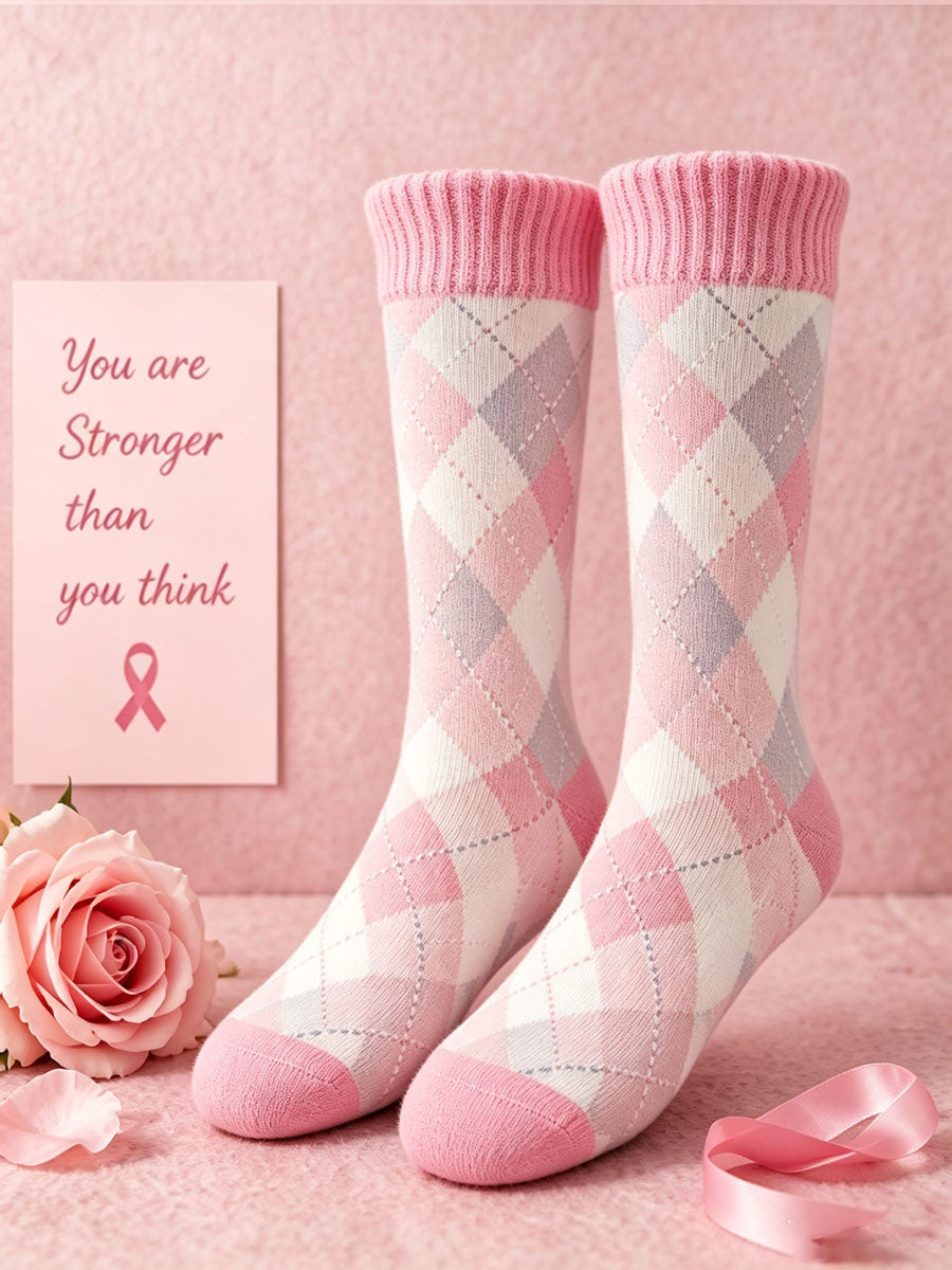 Unisex Breast Cancer Awareness Promotion Theme Socks