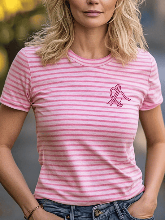 Women's Breast Cancer Awareness Month Pink Art Print T-Shirt