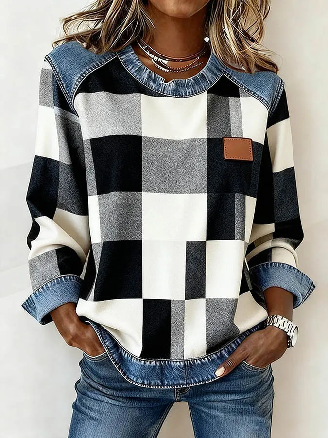 Women'S Breast Cancer Awareness Print Long Sleeve Top