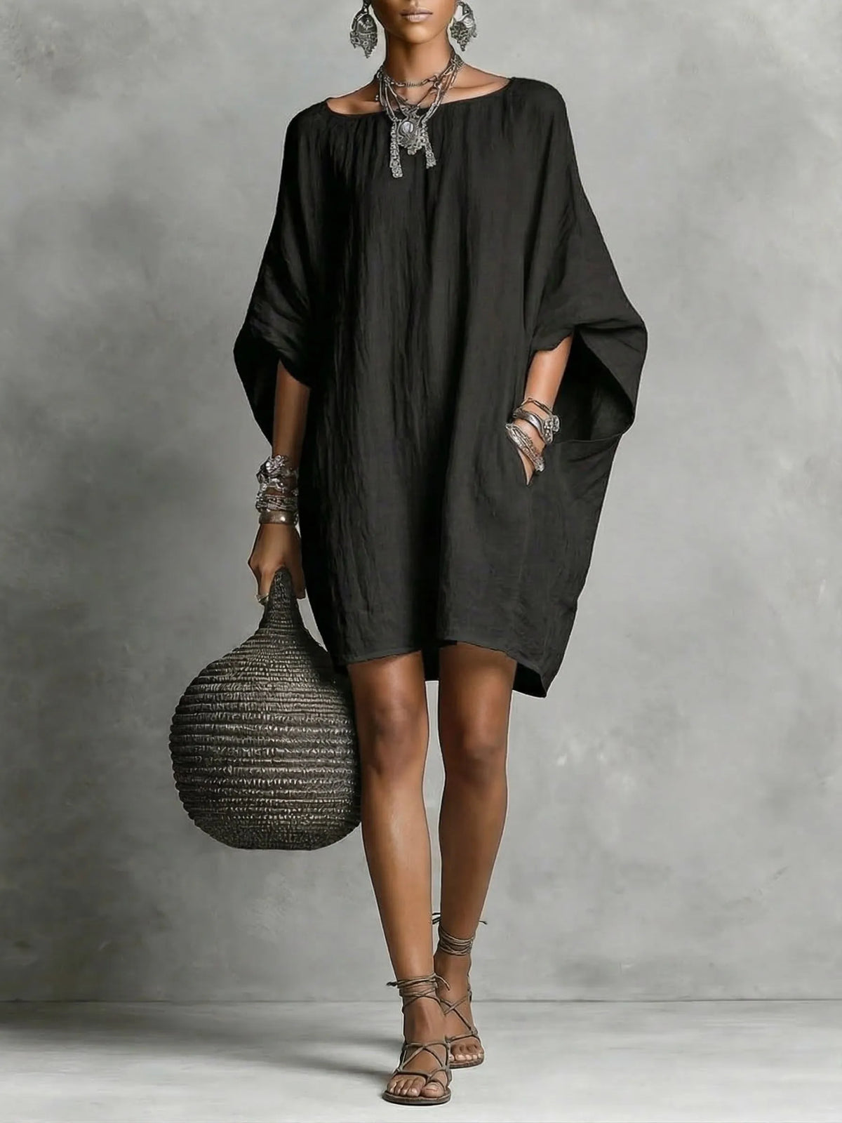 Hot Sale❤️ Casual cotton and linen dress