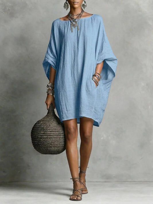 Hot Sale❤️ Casual cotton and linen dress