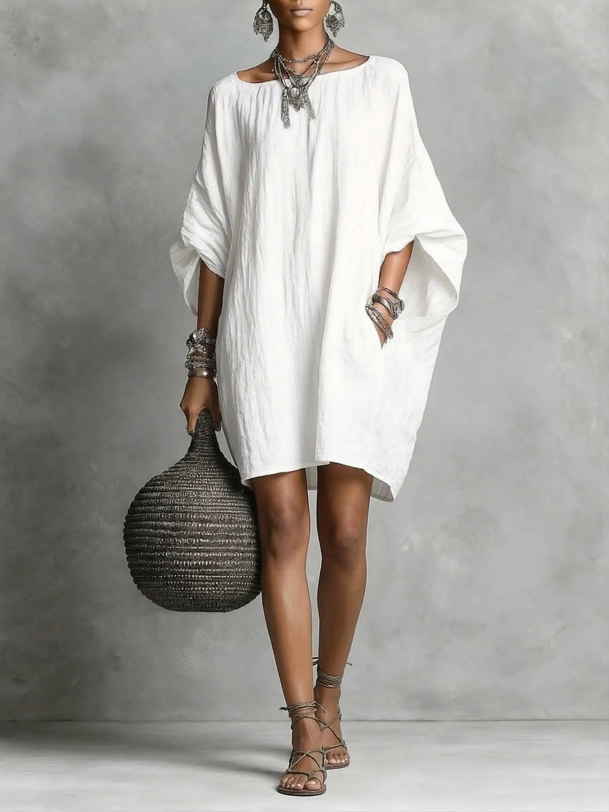 Hot Sale❤️ Casual cotton and linen dress
